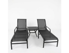 Duas Espreguiçadeiras Maresias com Mesa de Apoio 