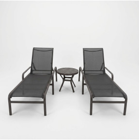 Duas Espreguiçadeiras Maresias com Mesa de Apoio 