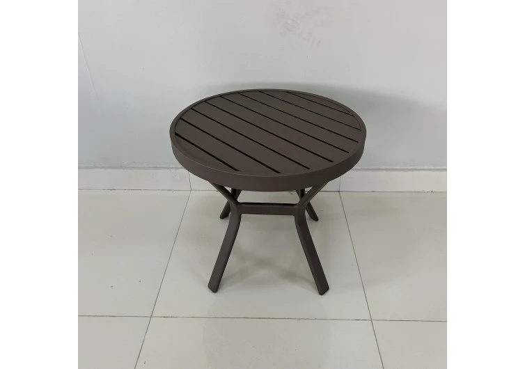 Mesa de Apoio - Tampo em Alumínio com 50cm de diâmetro - Tampo Redondo - Mesa Maresias