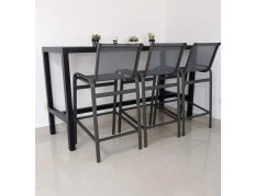 Mesa Bancada com Três Banquetas Maresias - Conjunto Bancada Maresias 