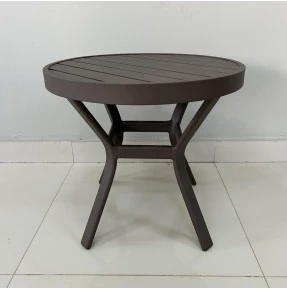Mesa de Apoio - Tampo em Alumínio com 50cm de diâmetro - Tampo Redondo - Mesa Maresias