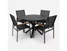 Mesa com 1,0 de diâmetro com Quatro Cadeiras Búzios - Conjunto Búzios