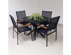 Mesa com 1,0 de diâmetro com Quatro Cadeiras Búzios - Conjunto Búzios