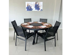 Mesa em Tampo Giratório com Seis Cadeiras Maresias - Conjunto Maresias