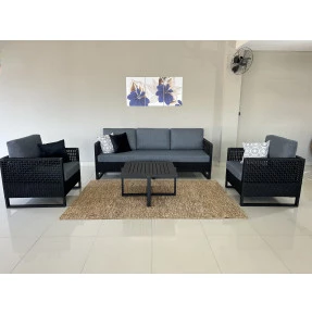 Conjunto de Sofá - Sofá, Duas Poltronas e Mesa de Centro - Conjunto Ipanema 