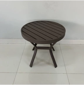 Mesa de Apoio - Tampo em Alumínio com 50cm de diâmetro - Tampo Redondo - Mesa Maresias