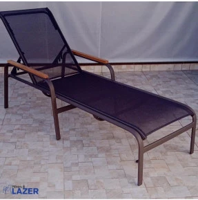Espreguiçadeira para Piscina | Área Externa | Varanda - Espreguiçadeira Maresias com Madeira 